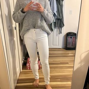 Size 25 Anthropologie white jeans
